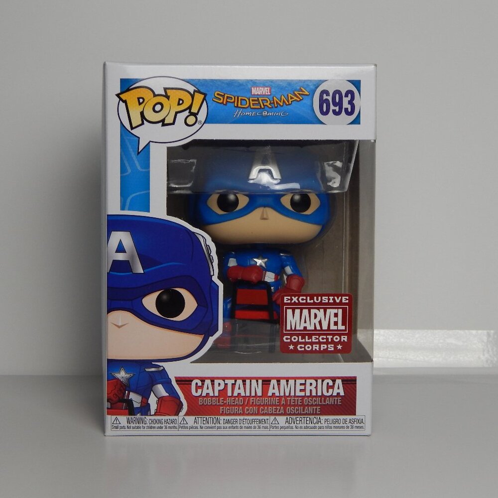 NIB Funko Pop! Spiderman Homecoming Captain America #693